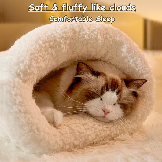 Saco Cálido para Gatos - Cama Cueva Acogedora de Felpa para Invierno - Image 14