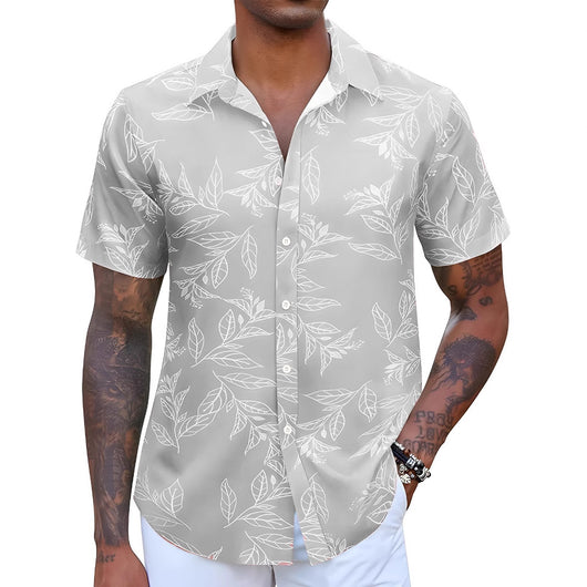 Camisa Floral Casual Manga Corta Estilo Europeo - Image 3