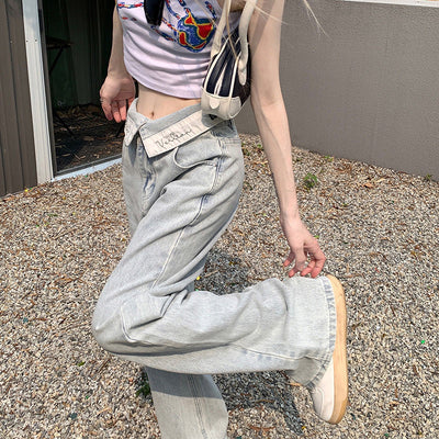 Jeans Rectos Sueltos con Efecto Adelgazante para Mujer - Image 3