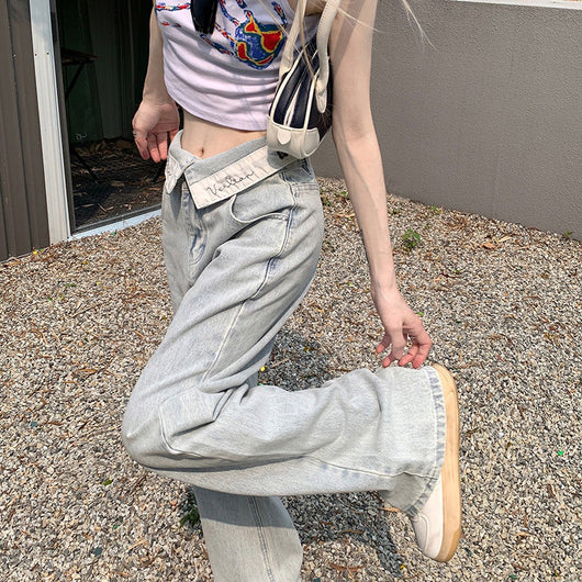 Jeans Rectos Sueltos con Efecto Adelgazante para Mujer - Image 3