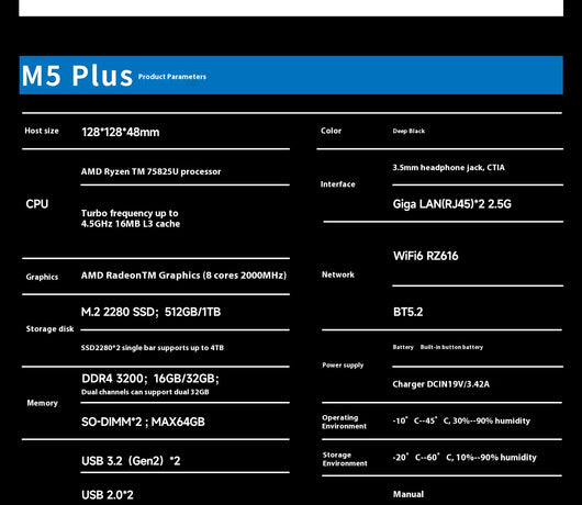 Minicomputadora M5plus AMD 5825U - PC Compacto de Alto Rendimiento - Image 7