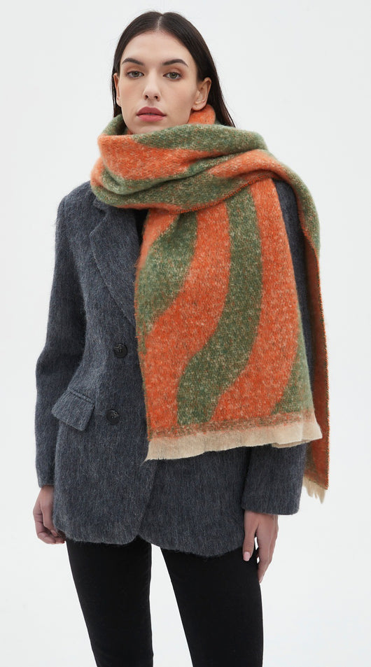 Bufanda Tejida Jacquard Otoño Invierno Estilo Europeo y Americano - Image 16