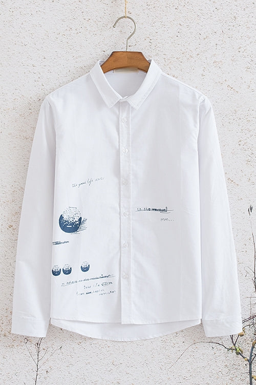 Camisa Slim Fit con Estampado Moderno para Hombre