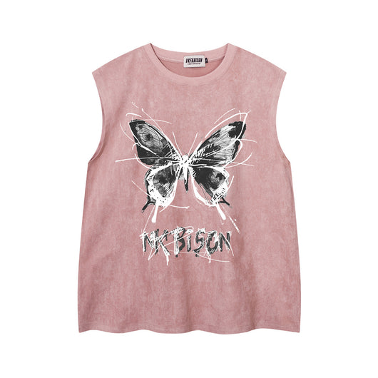 Playera Chaleco con Estampado de Mariposas para Hombre - Image 10