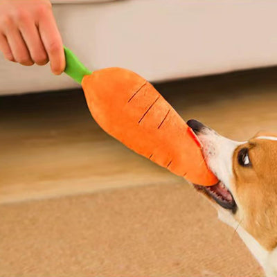 Juguete Masticable de Zanahoria Suave con Sonido Chirriante para Perros - Image 8