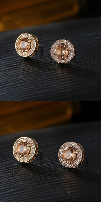 Aretes Hombre Circonita Diamante Completo Cielo Estrellado Redondos - Image 13