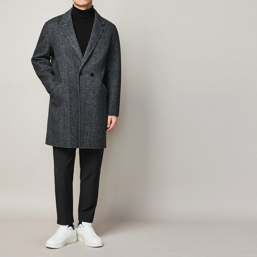 Abrigo Largo de Lana para Hombre - Gabardina Casual de Invierno - Image 7