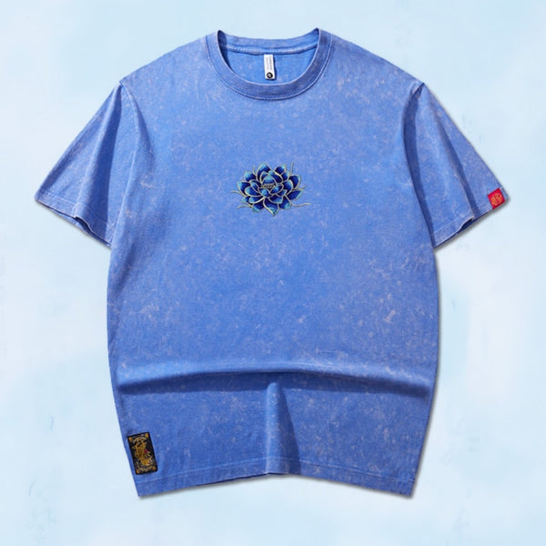 Camiseta Holgada con Bordado para Hombre