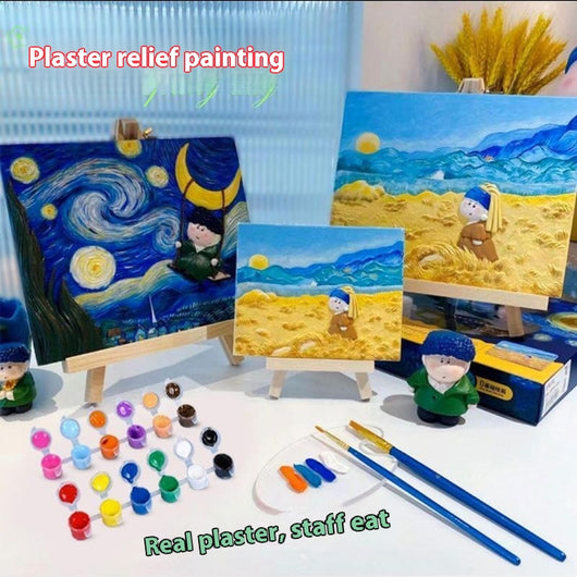 Cuadro de Relieve 3D en Yeso - Serie DIY Decorativo Hecho a Mano - Image 3