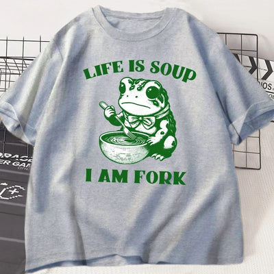 Camiseta Suelta de Manga Corta Cuello Redondo para Hombre y Mujer - Image 6