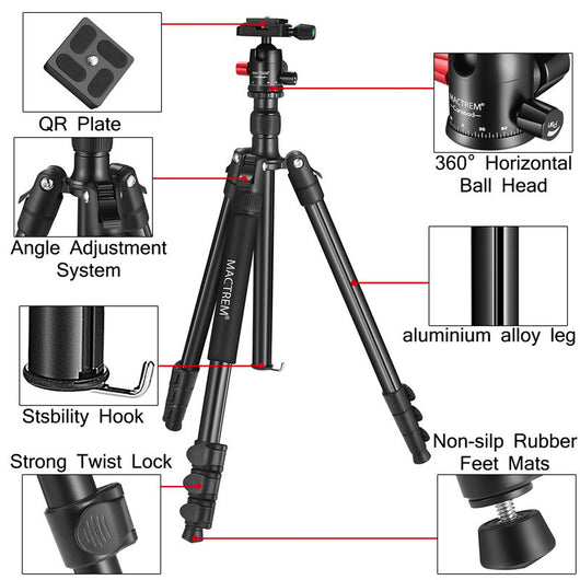 Trípode Multifuncional CT62 para Smartphone - Soporte Profesional de Fotografía Portátil - Image 19