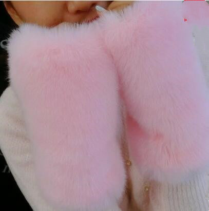 Guantes sin dedos de piel sintética para mujer - Otoño e Invierno - Image 8