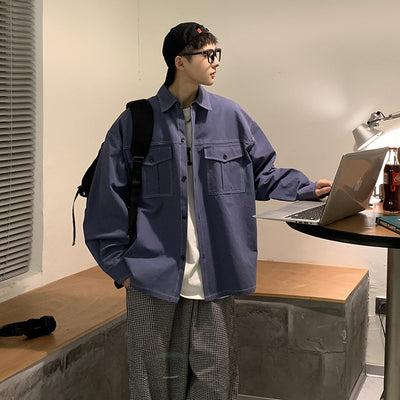 Chaqueta de Trabajo Minimalista Línea Bright en Tono Sólido - Image 13
