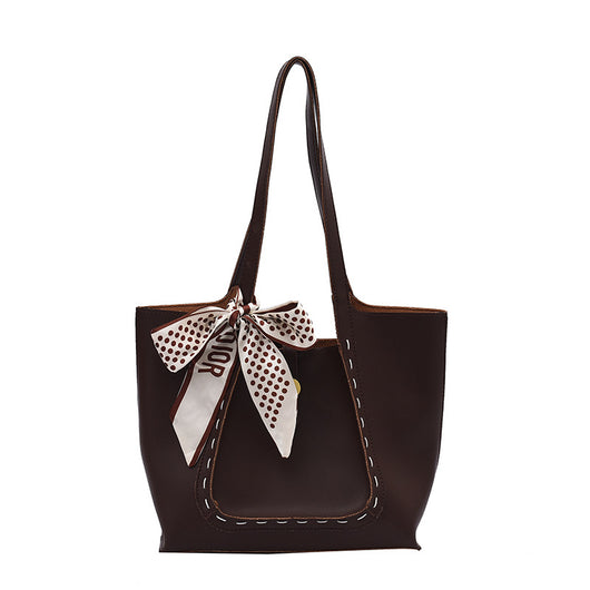 Pañuelo de Seda con Estampado de Puntos y Moño - Bolsa Pequeña Coordinable - Image 18