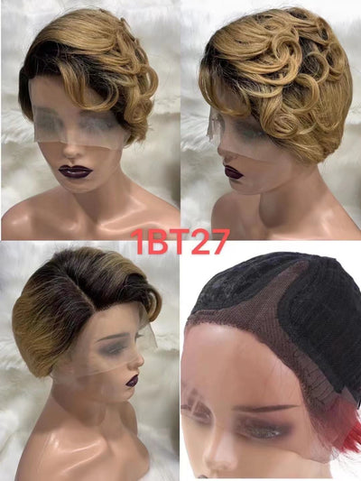 Peluca Bob Corto Estilo Wizard - Teñible al Calor - Image 8