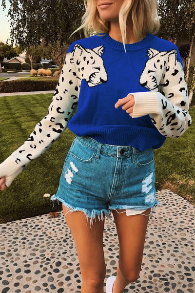Suéter con Patrón Leopardo en Mangas - Image 8