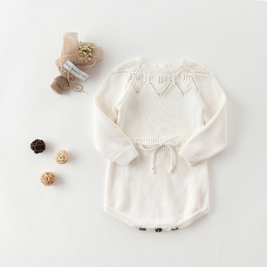 Jumpsuit de Algodón y Lana para Niñas con Diseño Floral