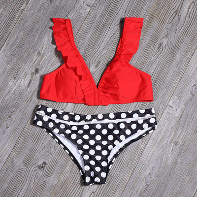 Bikini Fruncido con Corte Asimétrico - Image 13