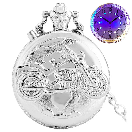 Reloj de Pared Péndulo Motocicleta Retro con LED - Image 6