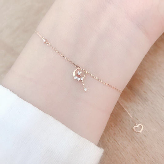 Pulsera de Plata Esterlina Coreana Minimalista para Mujer
