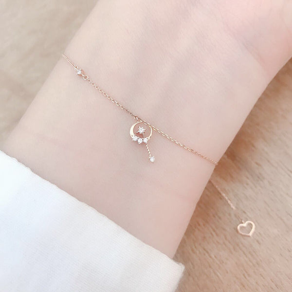 Pulsera de Plata Esterlina Coreana Minimalista para Mujer