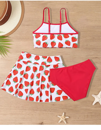 Traje de Baño Niña Tres Piezas con Falda Volantes - Modelos Medianos y Grandes - Image 15