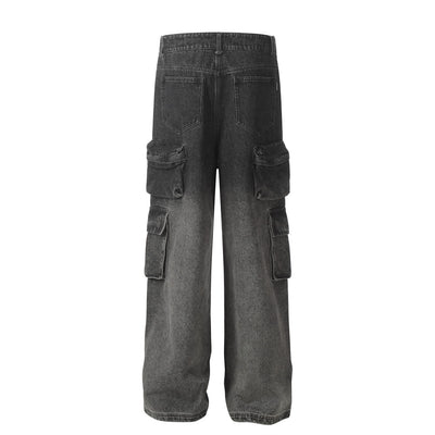 Pantalones Cargo Jeans con Múltiples Bolsillos Estilo Americano para Hombre - Image 13