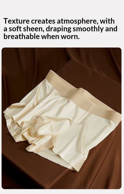 Calzoncillos Boxer Briefs de Seda de Hielo Satinada Antibacteriana para Hombre - Image 23