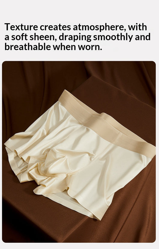 Calzoncillos Boxer Briefs de Seda de Hielo Satinada Antibacteriana para Hombre - Image 23