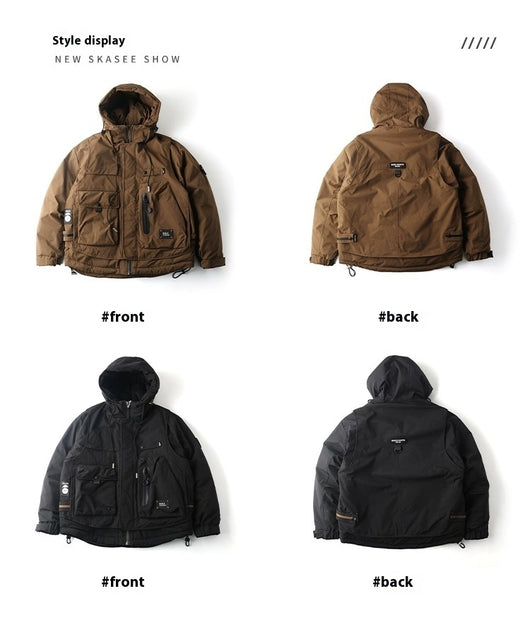 Chaqueta Acolchada de Trabajo Impermeable con Capucha y Múltiples Bolsillos - Image 23