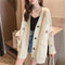Cardigan Tejido con Bordado Occidental para Mujer - Estilo Relajado y Trendy