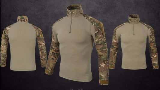 Camisa Táctica Militar de Combate Rápido - Uniforme Airsoft Manga Larga Comprobado en Campo
