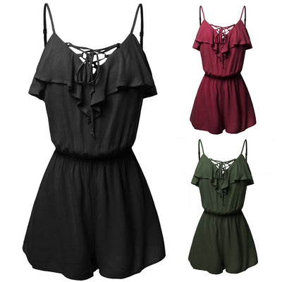 Blusa Casual sin Mangas Talla Grande con Frente Superpuesto y Volante - Image 9
