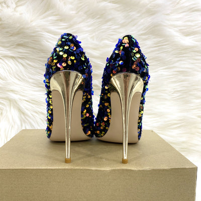 Tacones Stiletto Puntiagudos con Detalles de Cuentas de Colores - Image 2