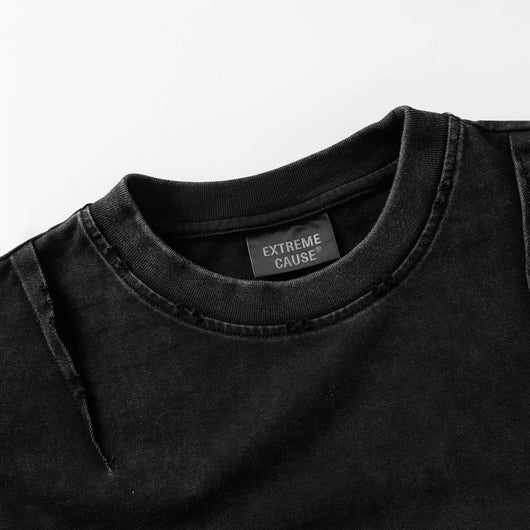 Camiseta Oversized Efecto Gastado con Costuras de Diseño - Image 31