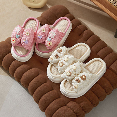 Pantuflas de Látex y Lino con Suela Gruesa para Mujer - Image 5