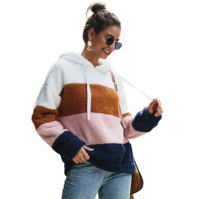Sudadera Hoodie de Mujer con Pespuntes y Forro Polar - Image 4