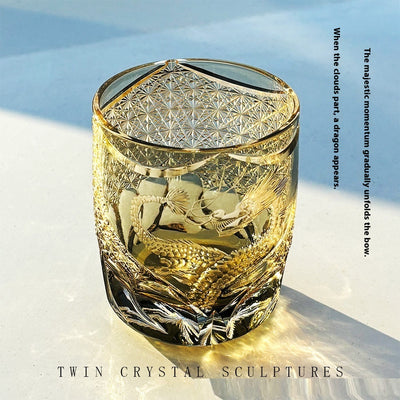 Vaso de Whiskey en Cristal Tallado a Mano