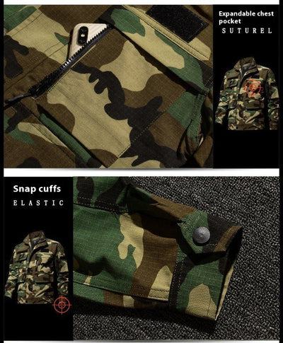 Traje de Trabajo Camuflaje Hombre Otoño Invierno - Camisa Resistente al Desgarro y Overol Deportivo - Image 8