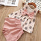 Conjunto Infantil de Verano con Blusa de Moño y Shorts