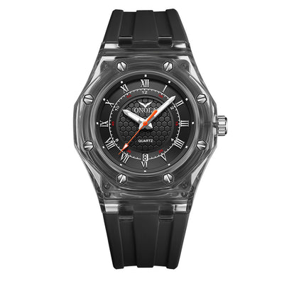 Reloj de Cuarzo con Correa de Silicona Transparente Resistente al Agua - Image 6