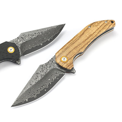 Cuchillo Plegable Mashige Steel Outdoor - Madera de Cebra - Image 4