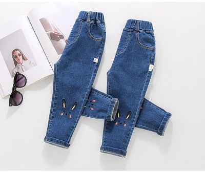 Pantalones Vaqueros Elásticos de Algodón para Niñas - Image 12