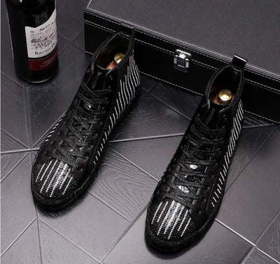 Botas Martin para Hombre con Detalles de Cristal Rhinestone - Image 26