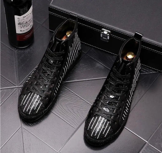 Botas Martin para Hombre con Detalles de Cristal Rhinestone - Image 26