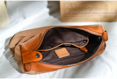 Bolsa Mensajera de Cuero Retro para Literatura y Arte - Image 10