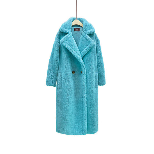 Abrigo Largo de Lana Esponjosa para Mujer - Elegancia Invernal - Image 24