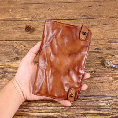 Billetera Larga de Cuero Vacuno Premium Pintada a Mano para Hombre - Image 4