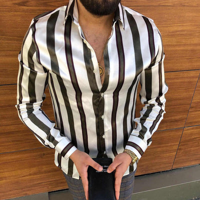 Camisa Casual Entallada de Manga Larga para Hombre - Image 9