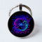 Twelve Constellation 25mm Time Gem Metal Keychain Pisces